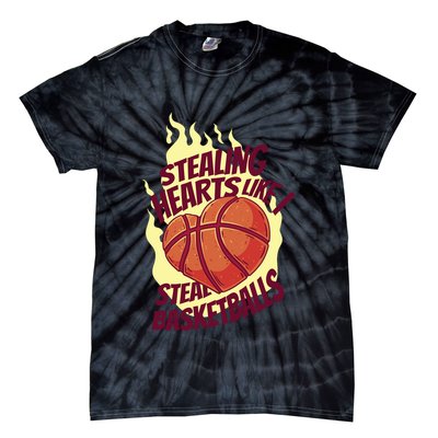 Stealing Hearts Like I Steal Basketballs Tie-Dye T-Shirt