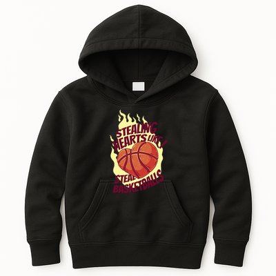 Stealing Hearts Like I Steal Basketballs Kids Hoodie