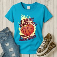Stealing Hearts Like I Steal Basketballs Womens T-Shirt