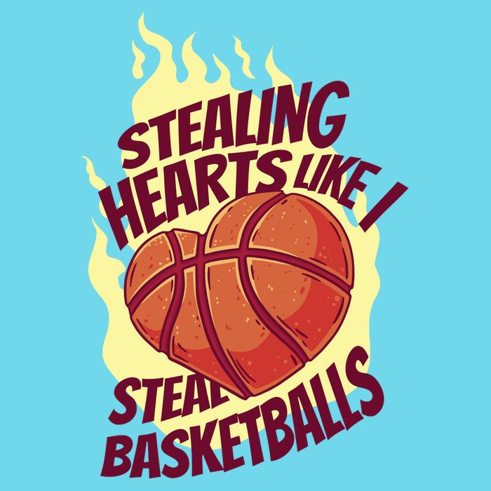 Stealing Hearts Like I Steal Basketballs Womens T-Shirt