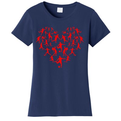 Soccer Heart Love Valentines Day Women's T-Shirt