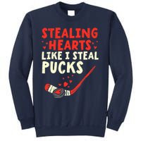 Stealing Heart Like I Steal Pucks Valentines Day Hockey Sweatshirt