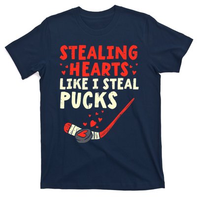 Stealing Heart Like I Steal Pucks Valentines Day Hockey T-Shirt