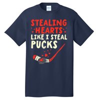 Stealing Heart Like I Steal Pucks Valentines Day Hockey Tall T-Shirt