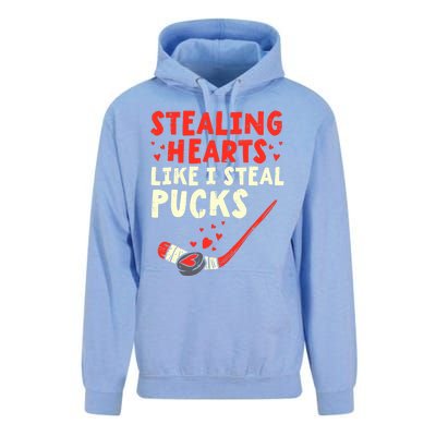 Stealing Heart Like I Steal Pucks Valentines Day Hockey Unisex Surf Hoodie