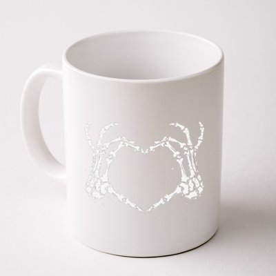 Skeleton Hands Love Heart Sign Bones Costume Funny Halloween Coffee Mug