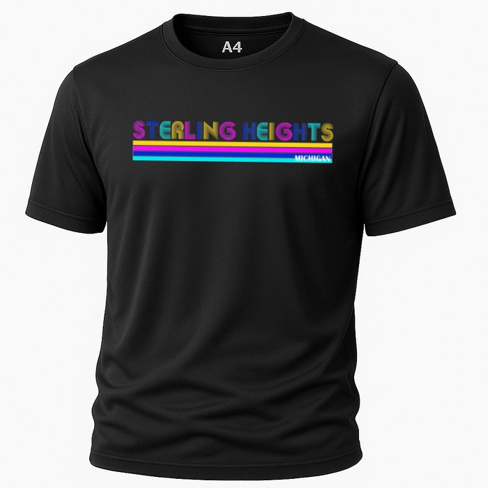 Sterling Heights Michigan Retro Cooling Performance Crew T-Shirt