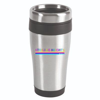 Sterling Heights Michigan Retro 16oz Travel Tumbler