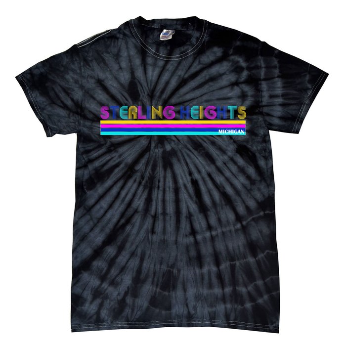 Sterling Heights Michigan Retro Tie-Dye T-Shirt