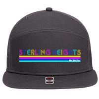 Sterling Heights Michigan Retro 7 Panel Mesh Trucker Snapback Hat