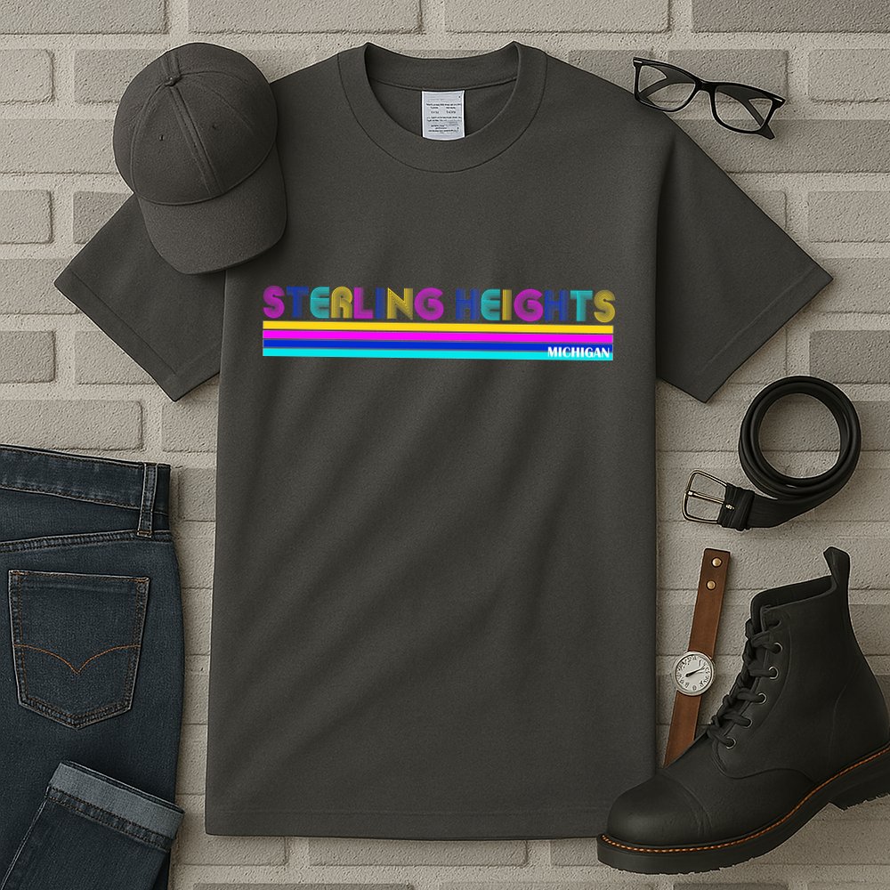 Sterling Heights Michigan Retro Tall T-Shirt