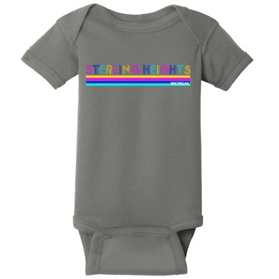 Sterling Heights Michigan Retro Baby Bodysuit
