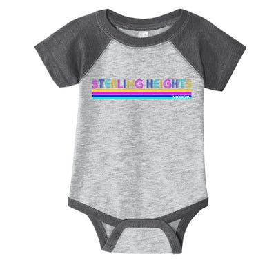 Sterling Heights Michigan Retro Infant Baby Jersey Bodysuit
