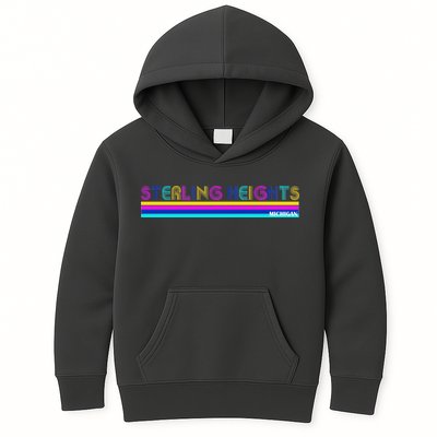 Sterling Heights Michigan Retro Kids Hoodie