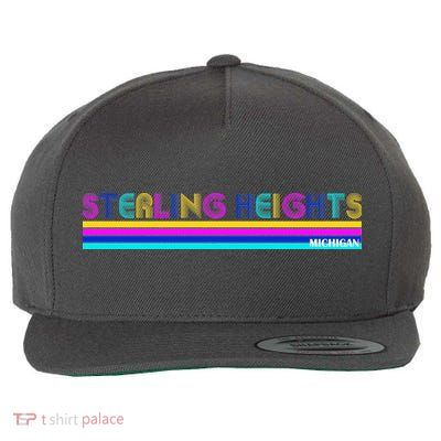 Sterling Heights Michigan Retro Wool Snapback Cap