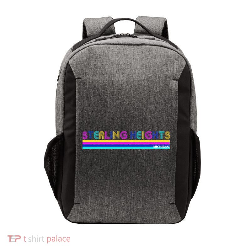 Sterling Heights Michigan Retro Vector Backpack