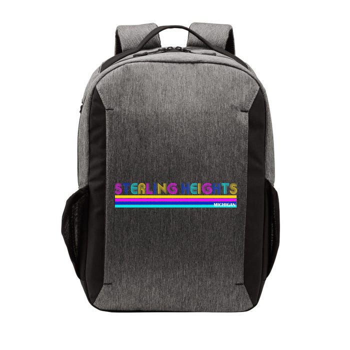 Sterling Heights Michigan Retro Vector Backpack