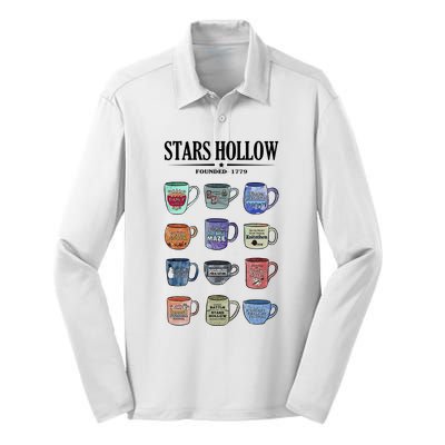 Stars Hollow Mugs Silk Touch Performance Long Sleeve Polo