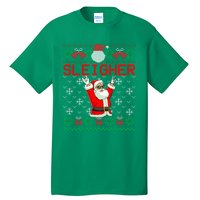 Sleigher Heavy Metal Music Hail Santa Ugly Christmas Sweater Tall T-Shirt