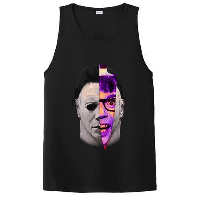 Scary Halloween Mask And Knife PosiCharge Competitor Tank