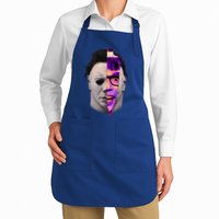 Scary Halloween Mask And Knife Apron
