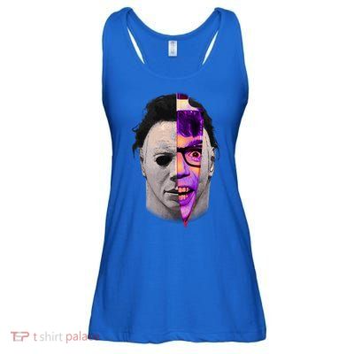 Scary Halloween Mask And Knife Ladies Essential Flowy Tank