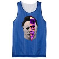 Scary Halloween Mask And Knife Mesh Reversible Basketball Jersey Tank