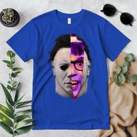 Scary Halloween Mask And Knife Premium T-Shirt