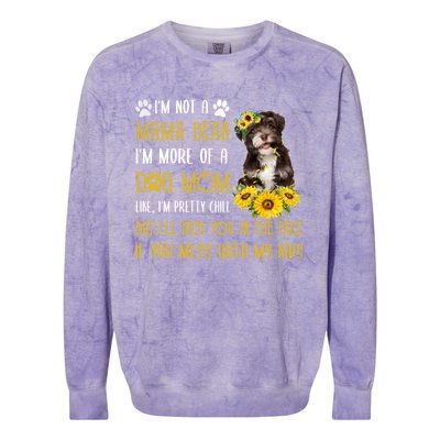 Sunflower Havanese Mom Mothers Day Dog Mom Gift Colorblast Crewneck Sweatshirt