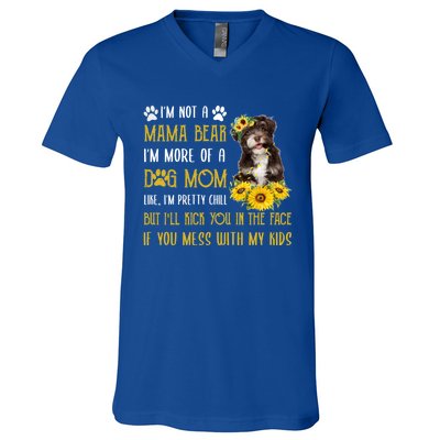 Sunflower Havanese Mom Mothers Day Dog Mom Gift V-Neck T-Shirt