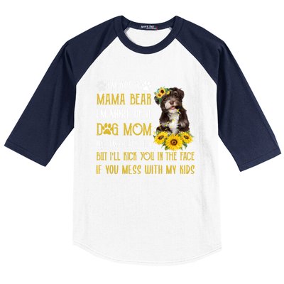 Sunflower Havanese Mom Mothers Day Dog Mom Gift Baseball Sleeve Shirt