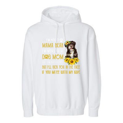 Sunflower Havanese Mom Mothers Day Dog Mom Gift Garment-Dyed Fleece Hoodie