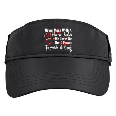 Scary Horror Movie Mess With A Horror Movie Junkie Adult Drive Performance Visor