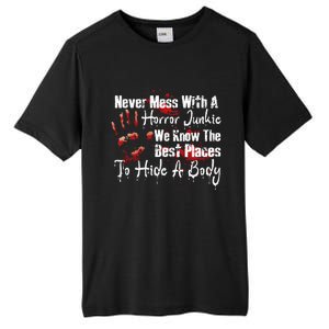 Scary Horror Movie Mess With A Horror Movie Junkie Tall Fusion ChromaSoft Performance T-Shirt