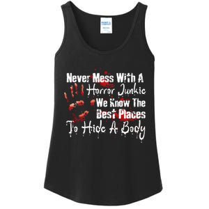 Scary Horror Movie Mess With A Horror Movie Junkie Ladies Essential Tank