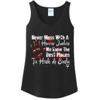 Scary Horror Movie Mess With A Horror Movie Junkie Ladies Essential Tank