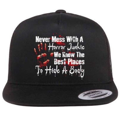 Scary Horror Movie Mess With A Horror Movie Junkie Flatbill Hat