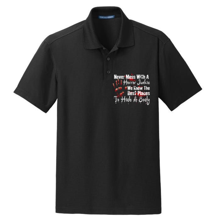 Scary Horror Movie Mess With A Horror Movie Junkie Dry Zone Grid Polo