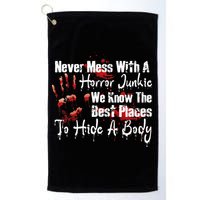 Scary Horror Movie Mess With A Horror Movie Junkie Golf Towel