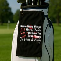 Scary Horror Movie Mess With A Horror Movie Junkie Golf Towel