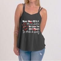 Scary Horror Movie Mess With A Horror Movie Junkie Women's Strappy Tank