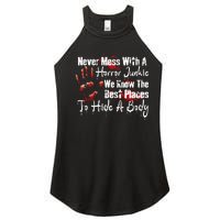 Scary Horror Movie Mess With A Horror Movie Junkie Women's Perfect Tri Rocker Tank