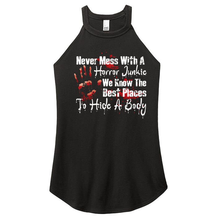 Scary Horror Movie Mess With A Horror Movie Junkie Women's Perfect Tri Rocker Tank