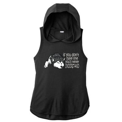 Siberian Husky Mom And Dad Gift Men Women Gift Ladies PosiCharge Tri-Blend Wicking Draft Hoodie Tank