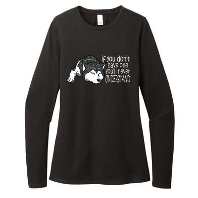 Siberian Husky Mom And Dad Gift Men Women Gift Womens CVC Long Sleeve Shirt