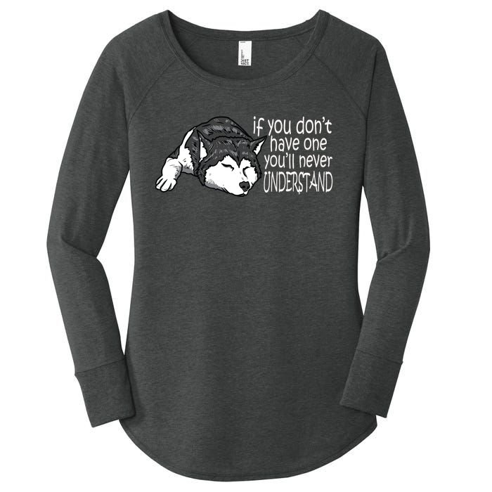 Siberian Husky Mom And Dad Gift Men Women Gift Women's Perfect Tri Tunic Long Sleeve Shirt