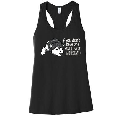 Siberian Husky Mom And Dad Gift Men Women Gift Women's Racerback Tank