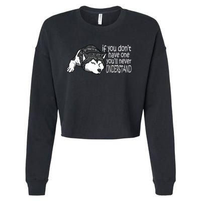 Siberian Husky Mom And Dad Gift Men Women Gift Cropped Pullover Crew