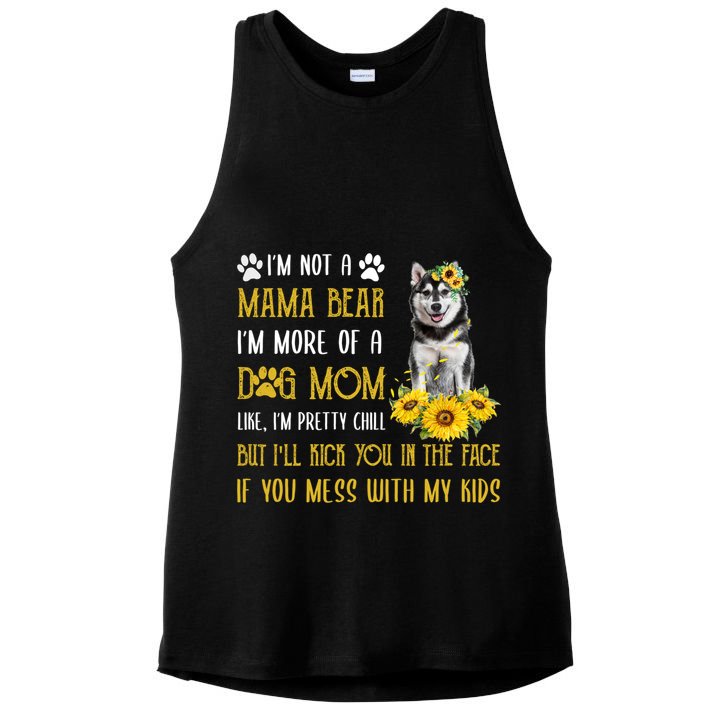 Sunflower Husky Mom Mothers Day Dog Mom Gift Ladies PosiCharge Tri-Blend Wicking Tank
