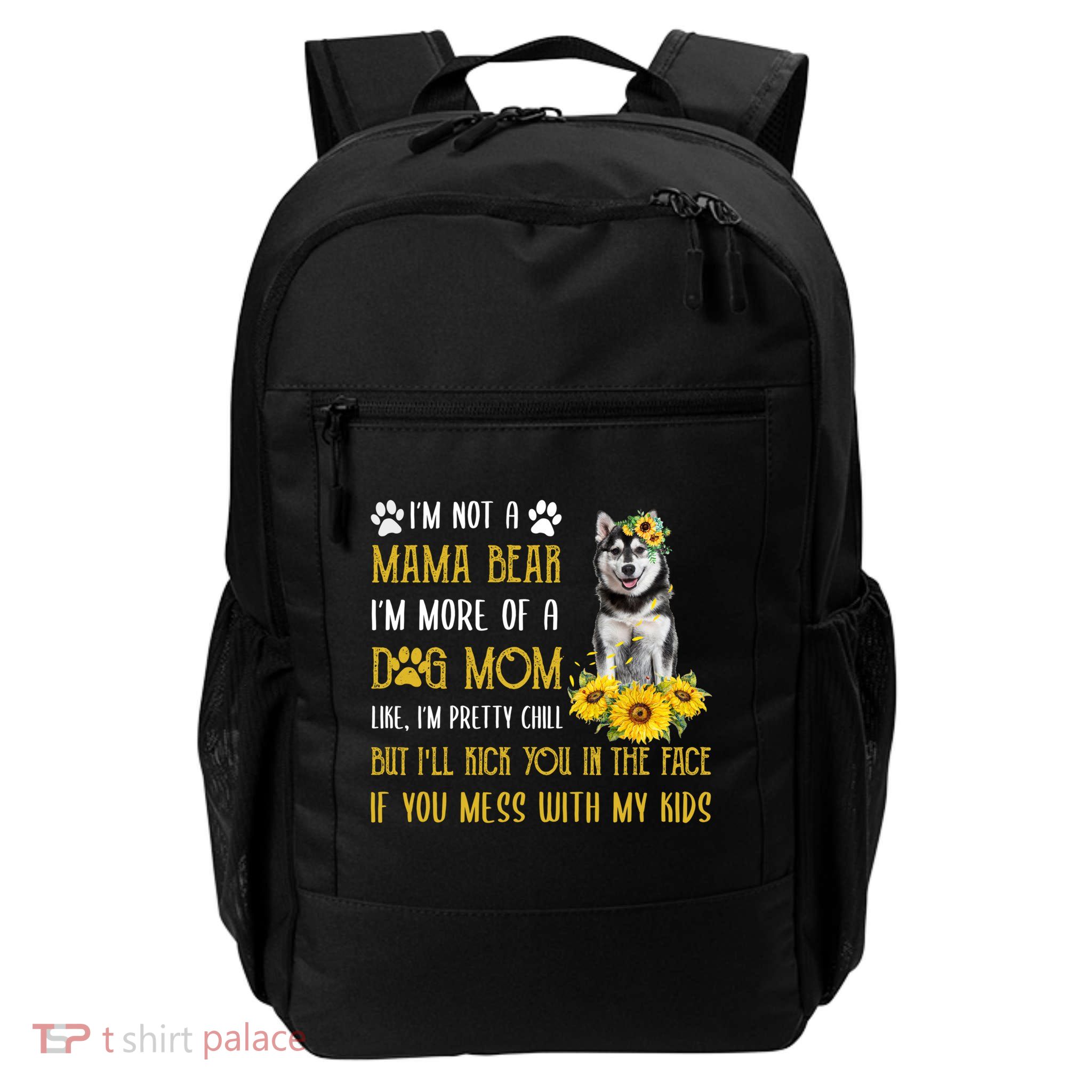 Sunflower Husky Mom Mothers Day Dog Mom Gift Backpack